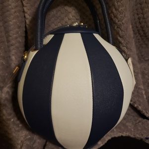 Navy/ white ball handbag